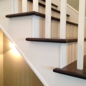 Stained White Oak treads Double Returned