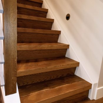 Hardwood on treads with bullnose