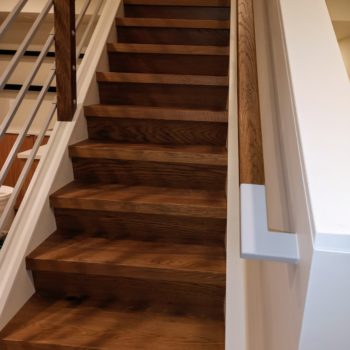 Hardwood on treads with bullnose