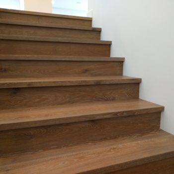 White Oak Solid Treads with Heavy Bullnose