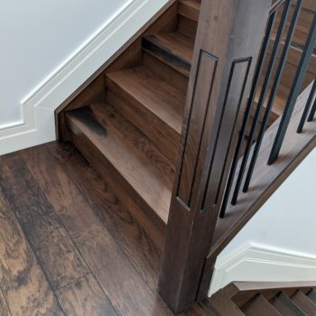 Hickory treads with heavy bullnose